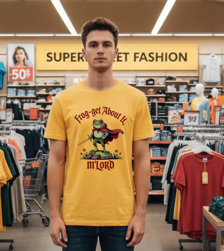 Frog Get About It Mlord Medieval Frog Knight Yellow T Shirt