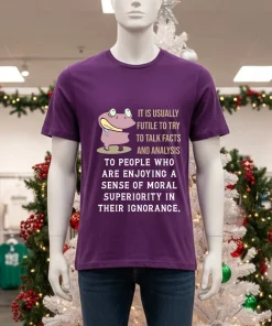 Frog It Is Usually Futile To Try To Talk Facts And Analysis   Purple T Shirt