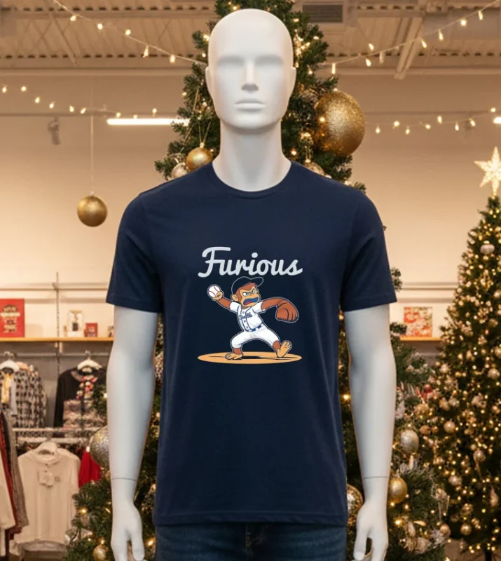 Furious Seattle Mariners Mascot   Black T Shirt