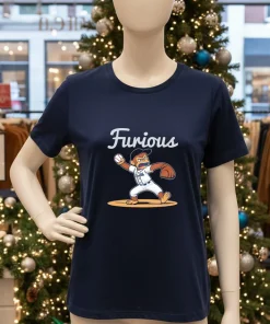 Furious Seattle Mariners Mascot   Navy T Shirt