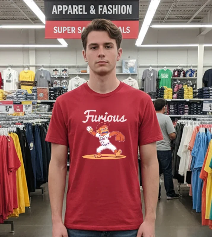 Furious Seattle Mariners Mascot   Red T Shirt