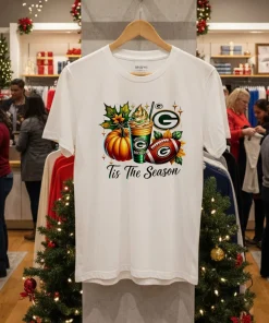 Green Bay Packers Tis The Season Halloween   White T Shirt