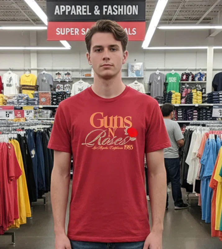 Guns N Roses California 1985   Red T Shirt