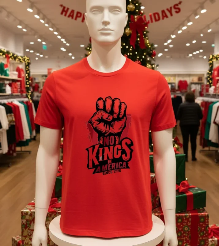 Hand No Kings In America Since 1776 Red T Shirt