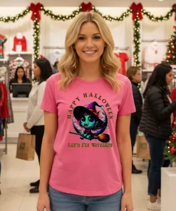 Happy Halloween Lets Fly Witches Vampire Witch cute shirt