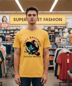 Happy Halloween Lets Fly Witches Vampire Witch cute shirt