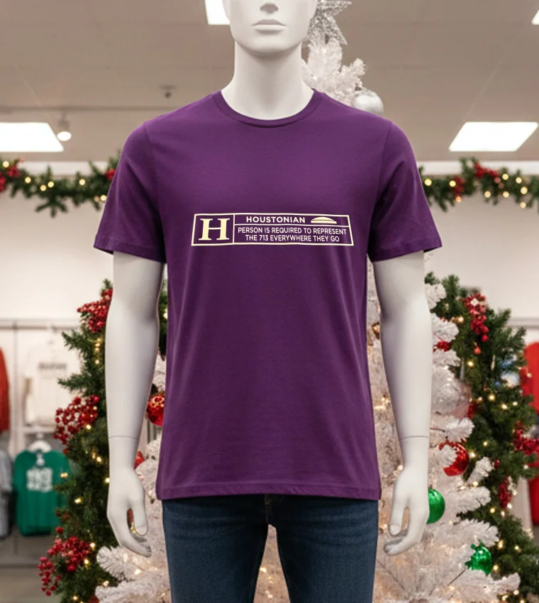 Houstonian Person Is Required To Represent The 713 Everywhere They Go - purple-t-shirt Houstonian Person Is Required To Represent The 713 Everywhere They Go Purple T Shirt