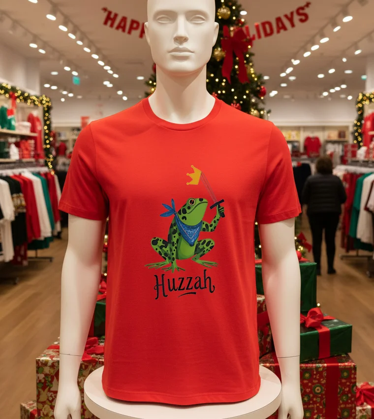 Huzzah Frog Protest Portland Frog Meme - red-t-shirt Huzzah Frog Protest Portland Frog Meme Red T Shirt