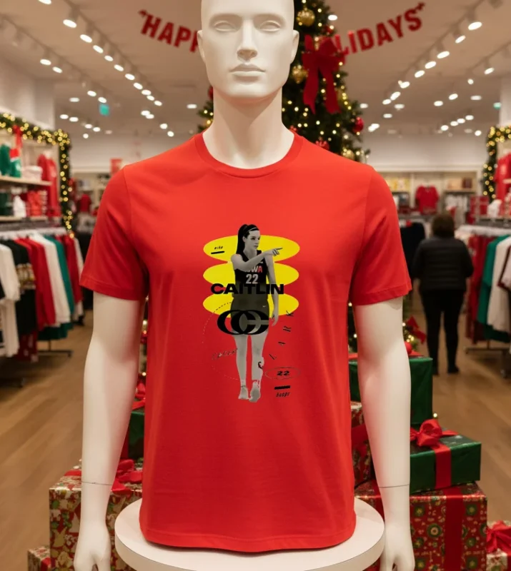 Indiana Fever Caitlin Clark Hoops Red T Shirt