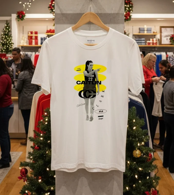 Indiana Fever Caitlin Clark Hoops White T Shirt