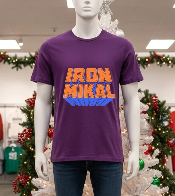 Iron Mikal Bridges Design   Purple T Shirt
