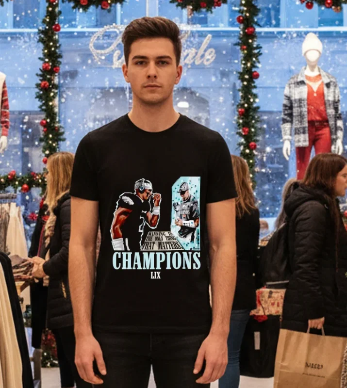 Jalen Hurts Winning Is The Only Thing That Matters Champions Lix T   Black T Shirt