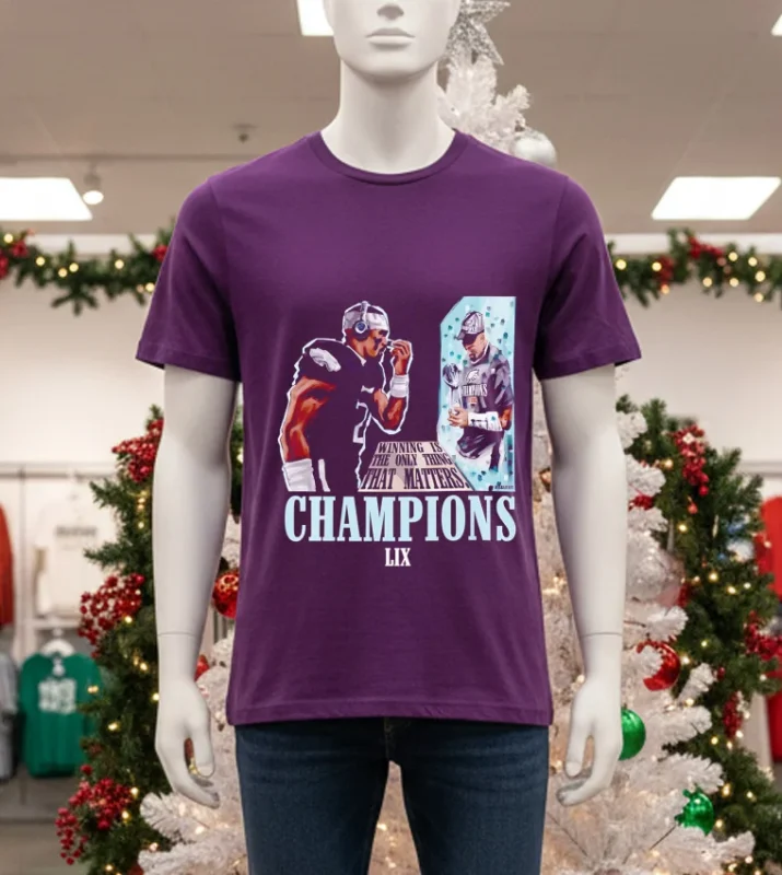 Jalen Hurts Winning Is The Only Thing That Matters Champions Lix T   Purple T Shirt