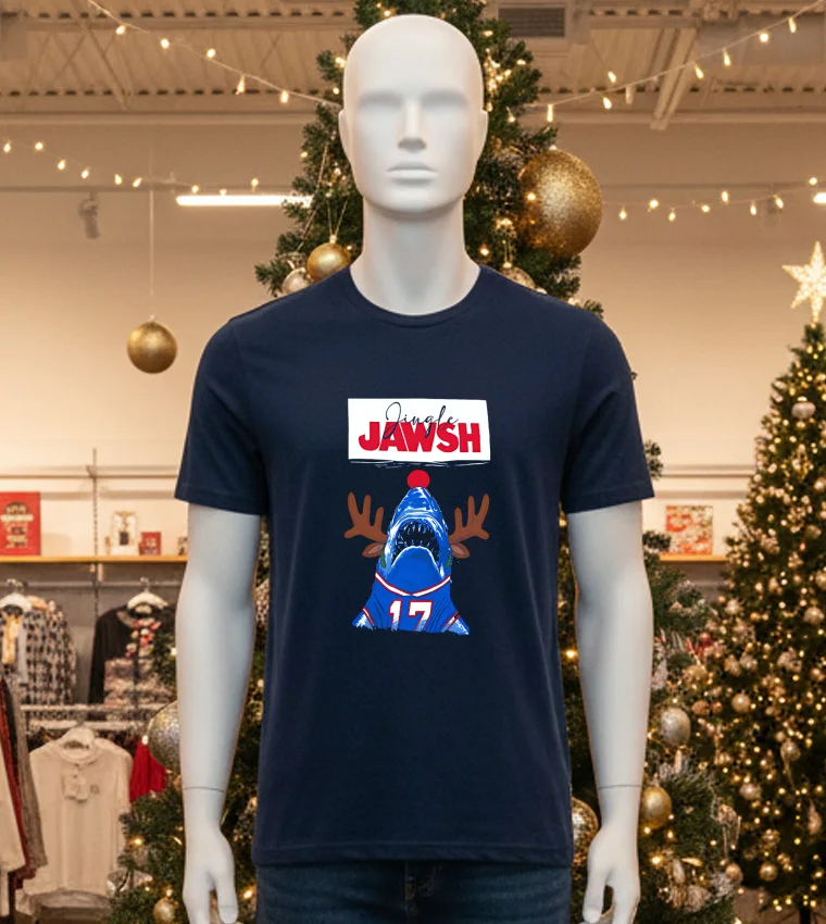 Jingle Jawsh Buffalo Bills Snack Number 17 - black-t-shirt Jingle Jawsh Buffalo Bills Snack Number 17 Black T Shirt