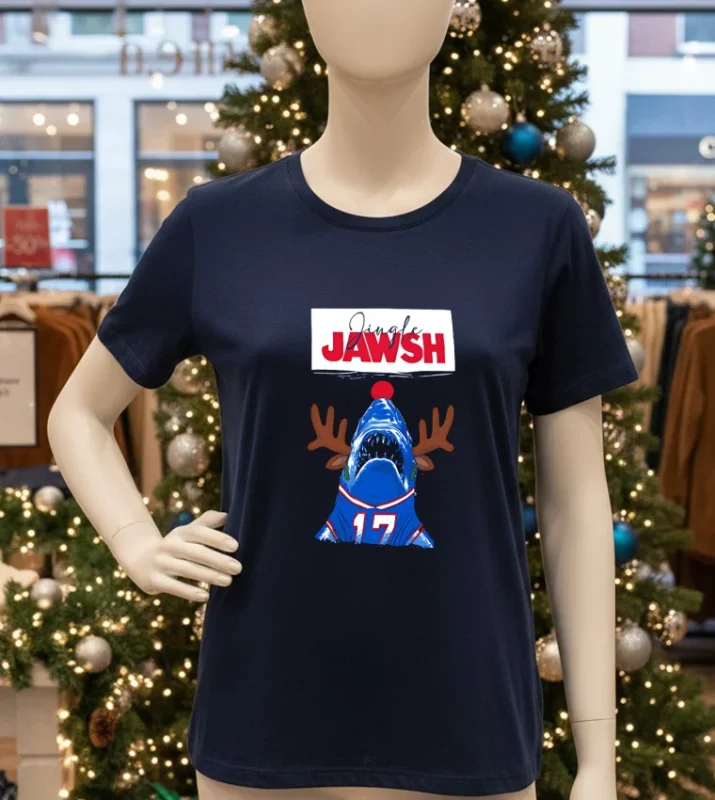 Jingle Jawsh Buffalo Bills Snack Number 17 Navy T Shirt