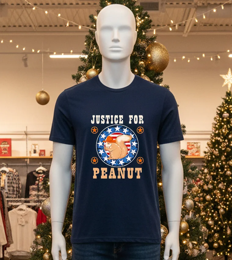 Justice For Peanut The Squirrel Maga President Trump Us 47 - black-t-shirt Justice For Peanut The Squirrel Maga President Trump Us 47 Black T Shirt