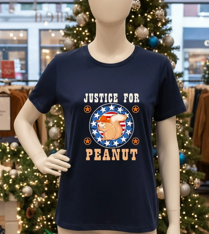 Justice For Peanut The Squirrel Maga President Trump Us 47 Navy T Shirt