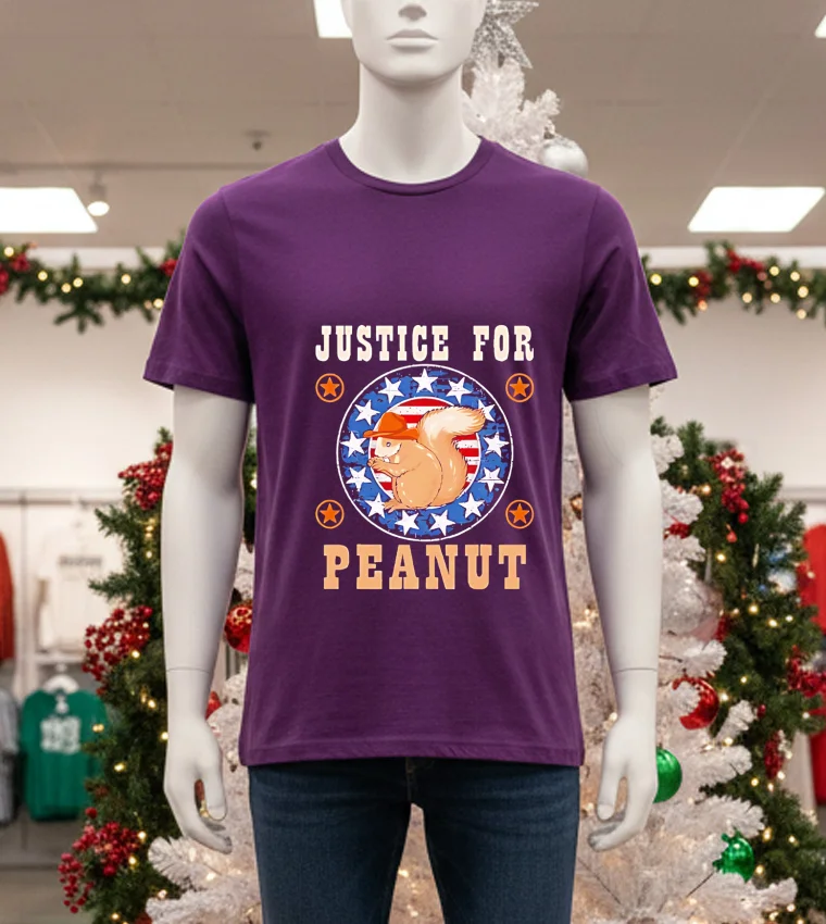 Justice For Peanut The Squirrel Maga President Trump Us 47 - purple-t-shirt Justice For Peanut The Squirrel Maga President Trump Us 47 Purple T Shirt