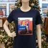 Kamala Was Replaced By Trump Poster Navy T Shirt
