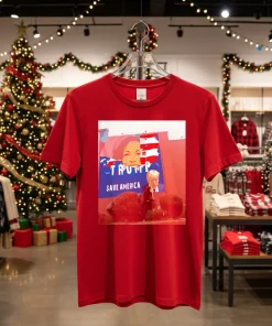 Kamala was replaced by Trump poster American style t-shirt