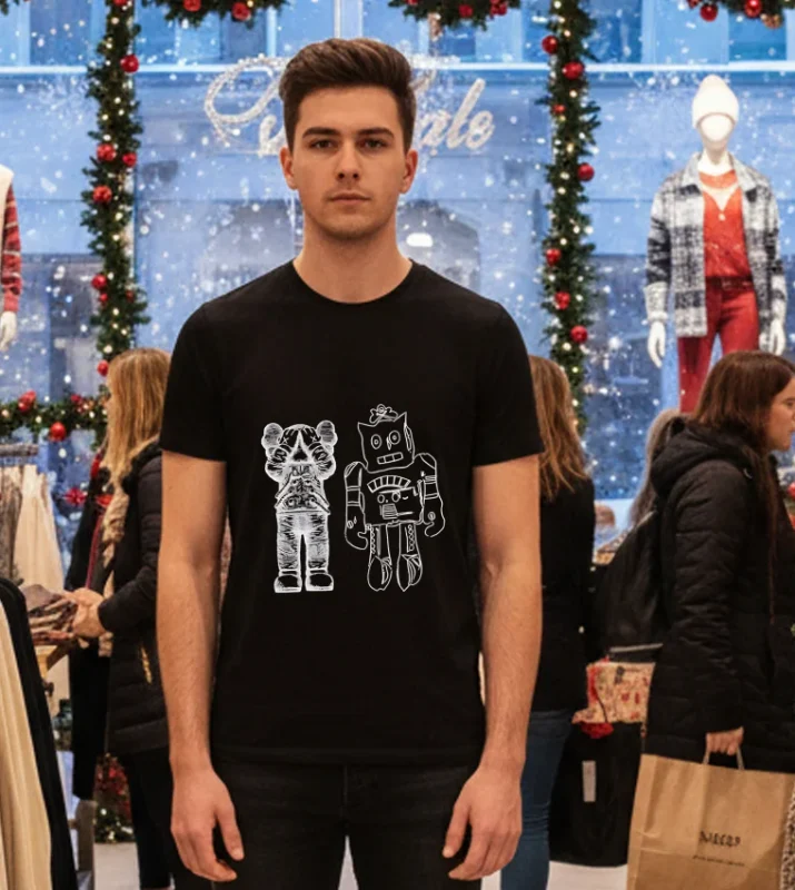 Kaws X Uniqlo Warhol Ut Graphic Black T Shirt