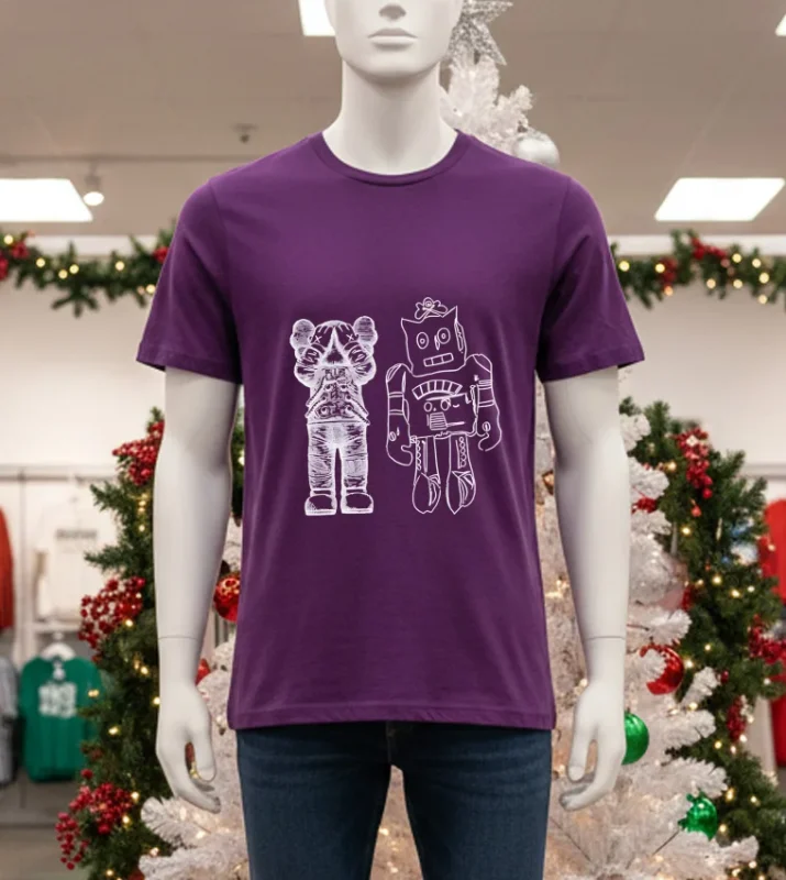 Kaws X Uniqlo Warhol Ut Graphic   Purple T Shirt