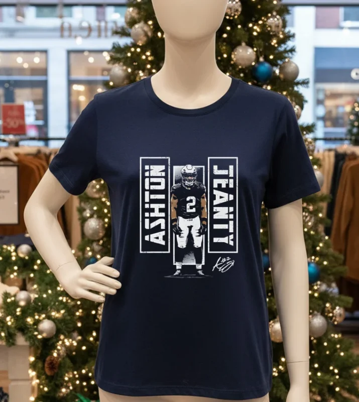 Las Vegas Raiders Ashton Jeanty Signature Stance Navy T Shirt