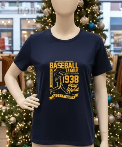 Legendary Championship Baseball Leafue 1938 Play Hard Sport Division American style t-shirt
