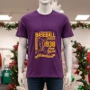 Legendary Championship Baseball Leafue 1938 Play Hard Sport Division Purple T Shirt