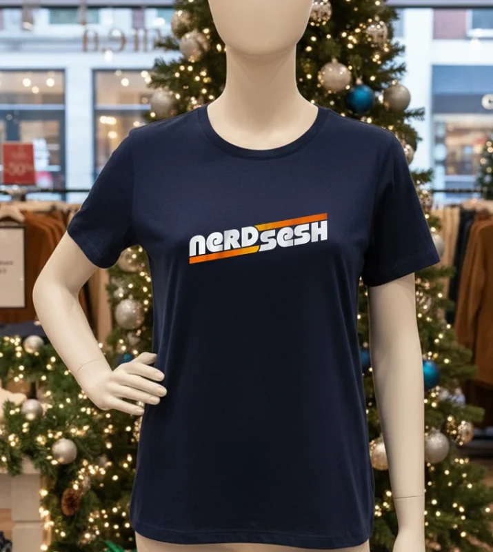 Logo Nerd Sesh Concer The Volume   Navy T Shirt