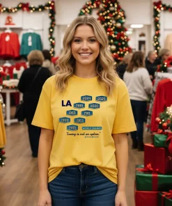 Los Angeles Baseball Nine Time World Champs Losing Is Not An Option Yellow T Shirt