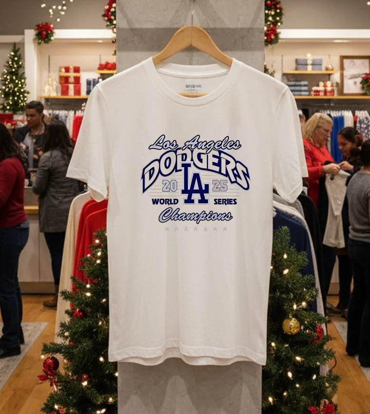 Los Angeles Dodgers World Series La 2025 Champions White T Shirt