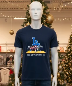 Los Angeles Dodgers You Can T Sit With Us Horror   Black T Shirt