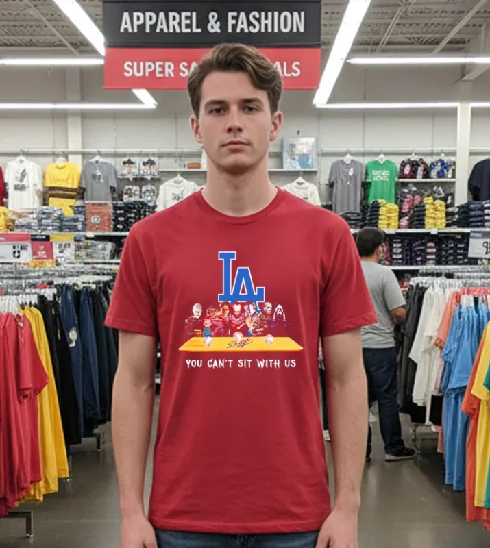Los Angeles Dodgers You Can T Sit With Us Horror   Red T Shirt
