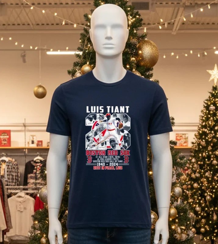 Luis Tiant X Boston Red Sox 1940 2024 Rest In Peace Luis Black T Shirt