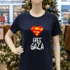 Mario Ferri Superman Free Gaza Logo T   Navy T Shirt