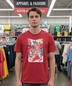 Marvel X Men Wolverine Vs Omega At The Hands Of Omega Red Graphic   Red T Shirt