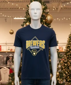 Milwaukee Brewers Baseball Diamond Big and Tall 2025 American style t-shirt