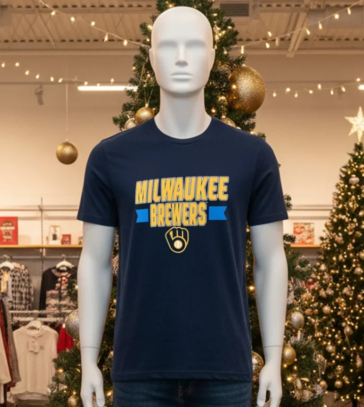 Milwaukee Brewers Fanatics Close Victory 2025   Black T Shirt