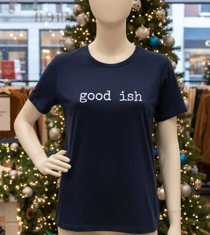 Minimalist Good Ish T   Navy T Shirt
