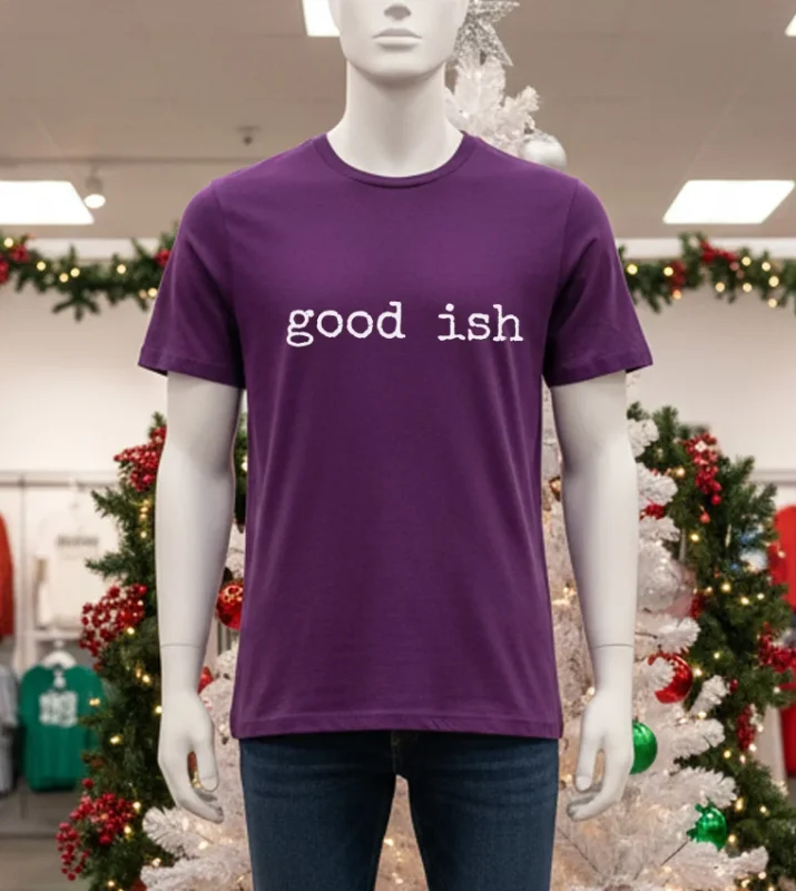 Minimalist Good Ish T Purple T Shirt