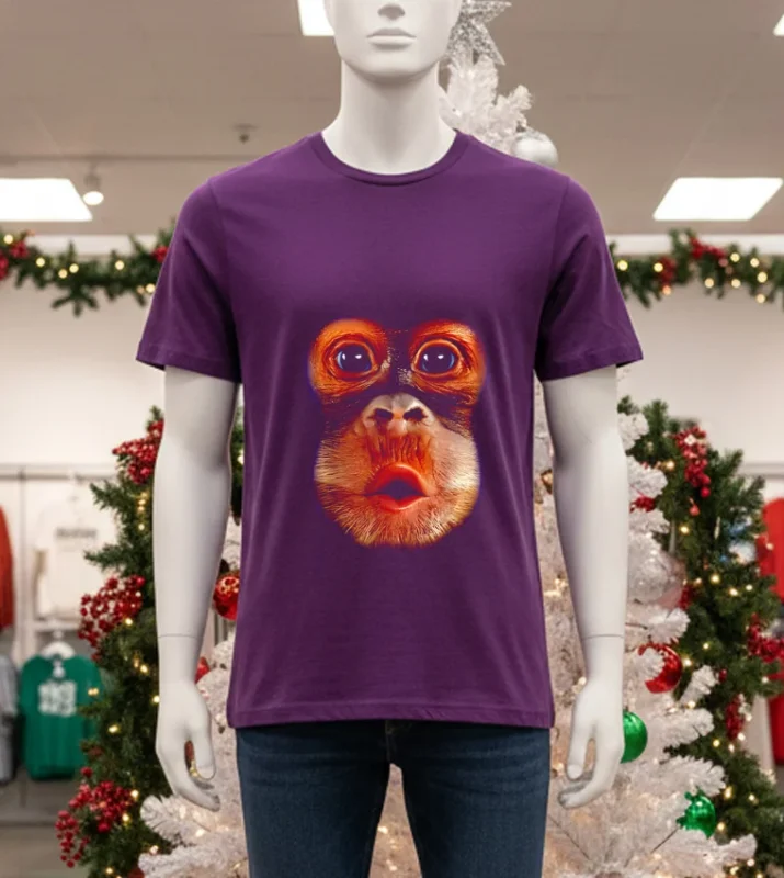 Monkey Meme   Purple T Shirt