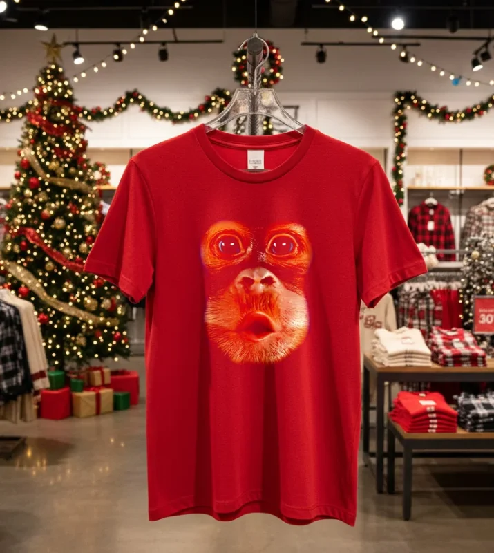 Monkey Meme   Red T Shirt