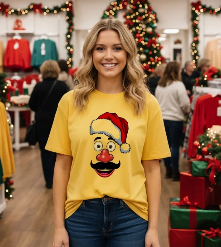 Mr Potato Head Style Christmas T Yellow T Shirt