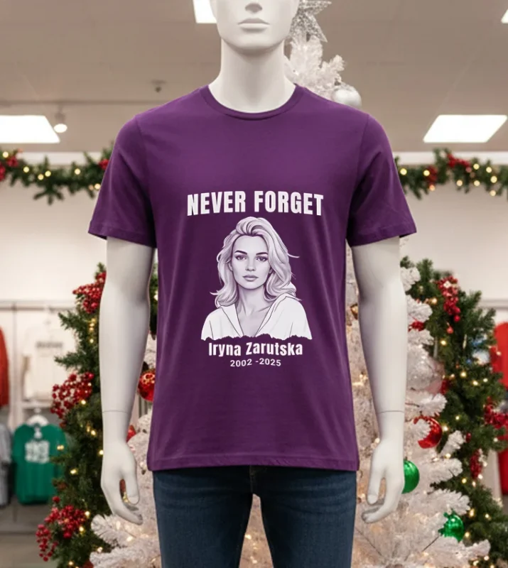 Never Forget Iryna Zarutska 2002 2025   Purple T Shirt