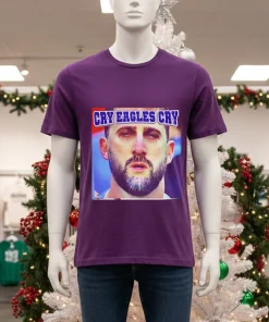 Nick Sirianni Cry Eagles Cry Philadelphia Eagles T   Purple T Shirt