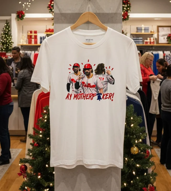 Philadelphia Baseball Ay Motherf Ker T   White T Shirt