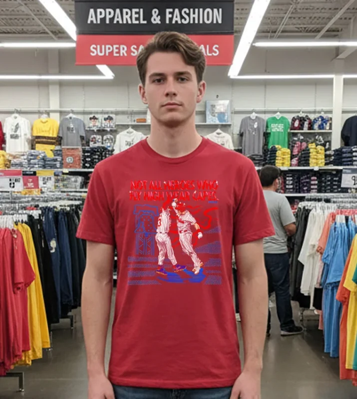 Philadelphia Baseball Not All Heroes Who Fly High Wear Capes T Red T Shirt