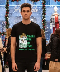 Philadelphia Eagles Champions Smoking Kills Smoke One Or Two T   Black T Shirt