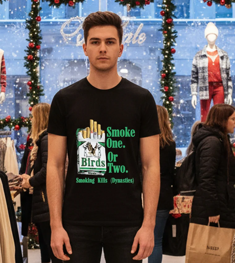 Philadelphia Eagles Champions Smoking Kills Smoke One Or Two T - black-t-shirt Philadelphia Eagles Champions Smoking Kills Smoke One Or Two T Black T Shirt